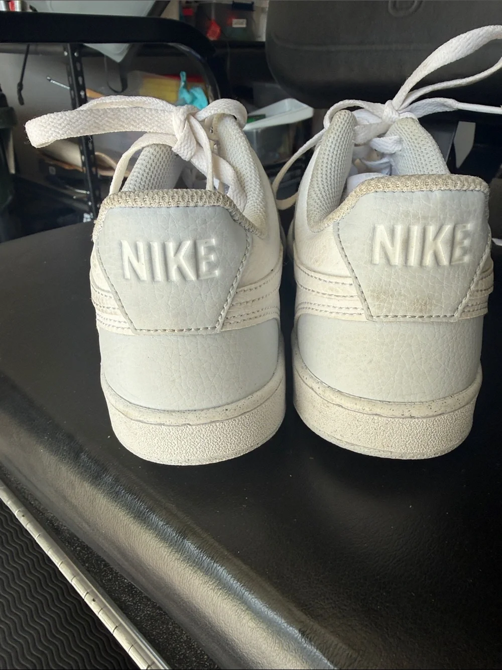 Nike White and Light Gray/Blue Women's Athletic Shoes - Picture 3 of 6